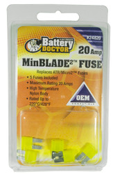WIRTHCO 24820 MINBLADE2 FUSE-20A 20 Amp; Yellow; 5 Per Pack